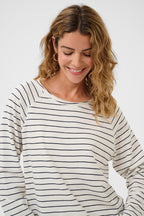 Cream Clothing CRVerma Whisper Navy Stripe Blouse 10614586 108841