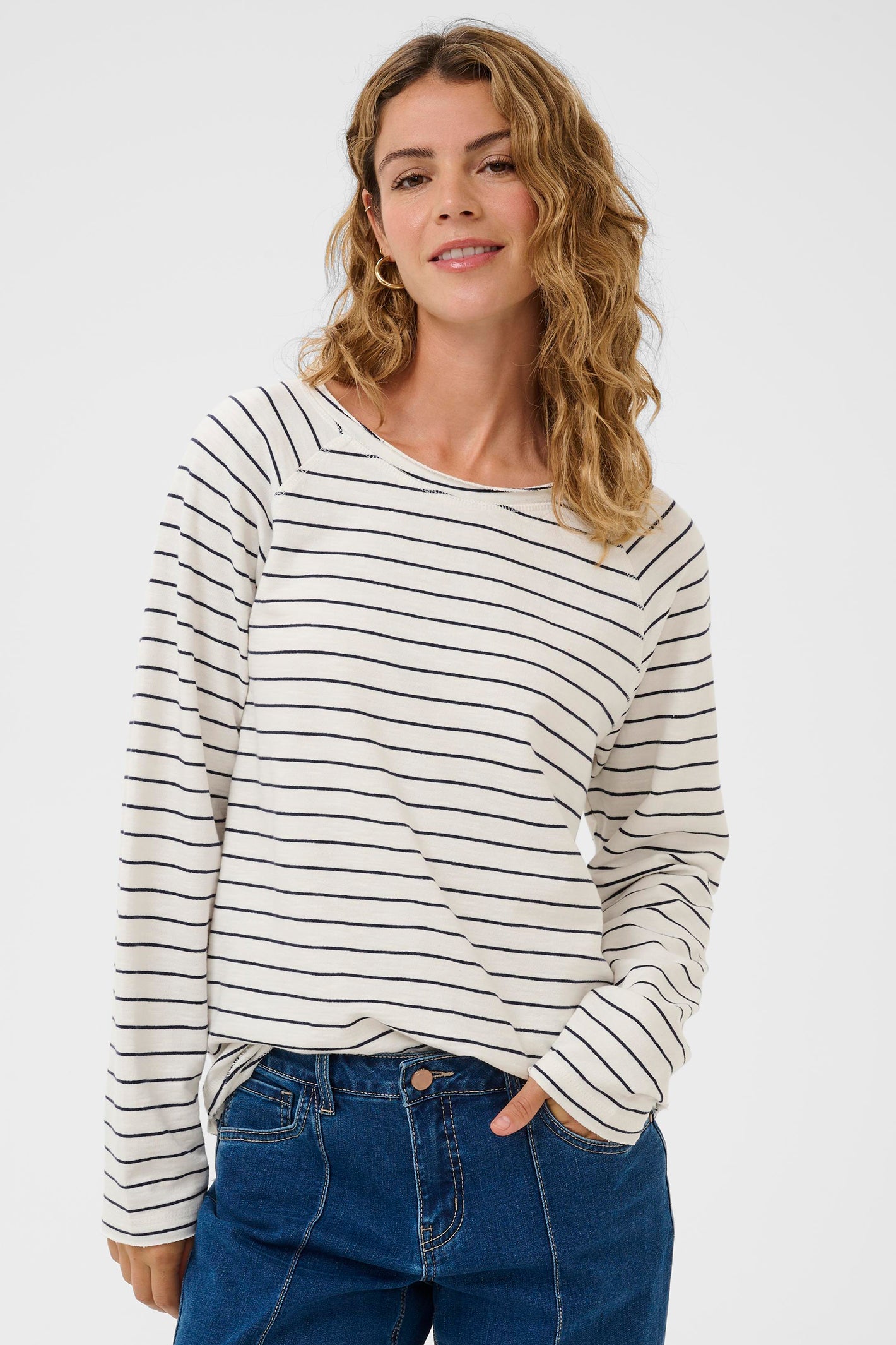 Cream Clothing CRVerma Whisper Navy Stripe Blouse 10614586 108841