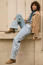 Cream Clothing CRVisti Cleveland Blue Wide Leg Jeans 30 Inch 10612286 108844