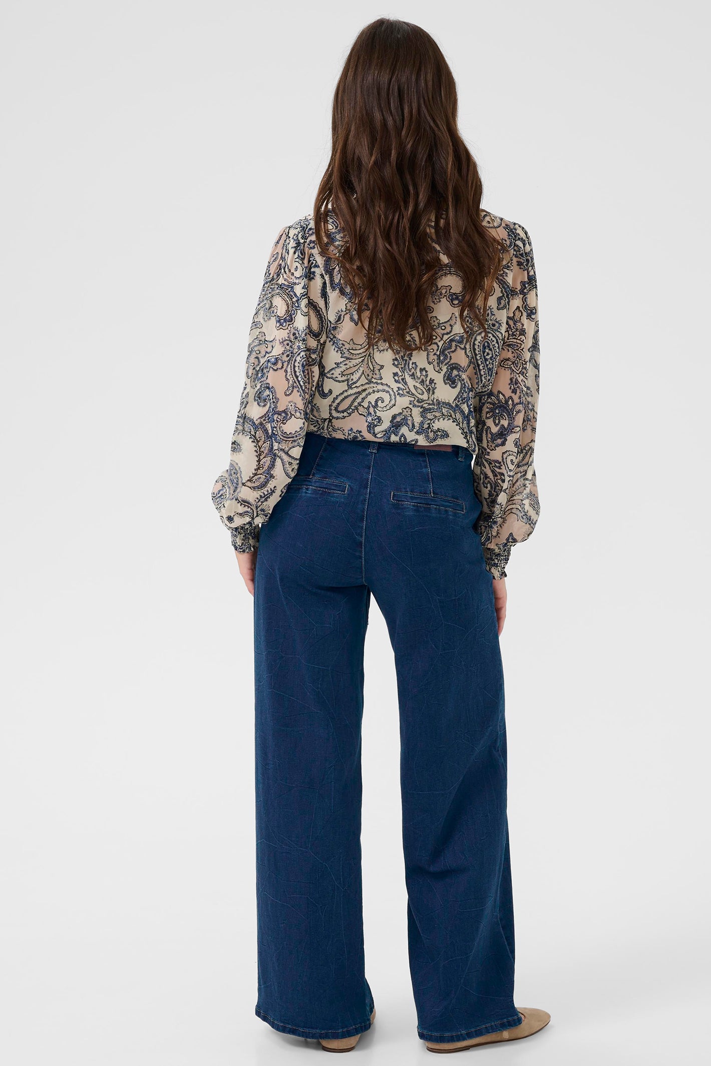 Cream Clothing CRVisti Oakland Mid Blue Wide Leg Jeans 32 Inch 10612286 108742