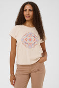 Cream Clothing CRWrikki Red Aztec T-Shirt 10614825 109226