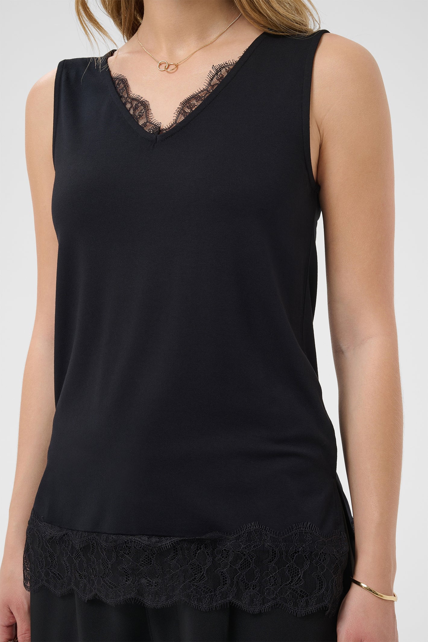 Cream CRAlvaia pitch black lace top at OSO Boutique