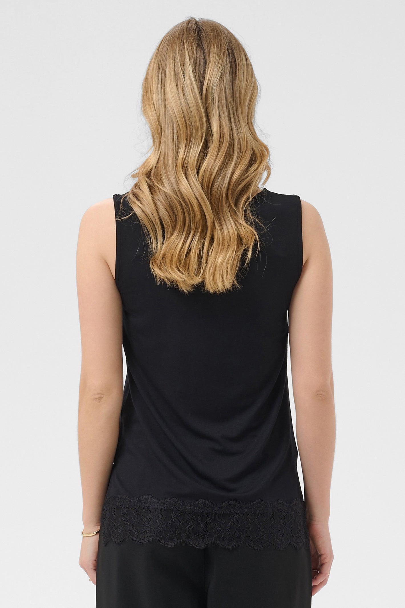 Cream CRAlvaia pitch black lace top at OSO Boutique