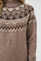 Cream CRCherrie brown lentil melange knitted dress at OSO Boutique