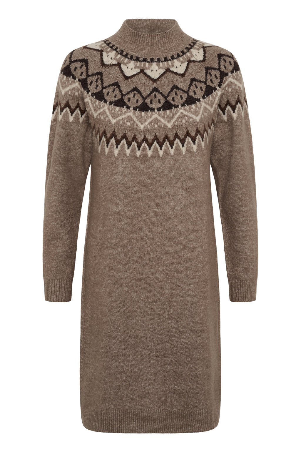 Cream CRCherrie brown lentil melange knitted dress at OSO Boutique
