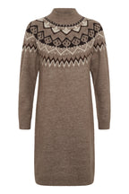 Cream CRCherrie brown lentil melange knitted dress at OSO Boutique