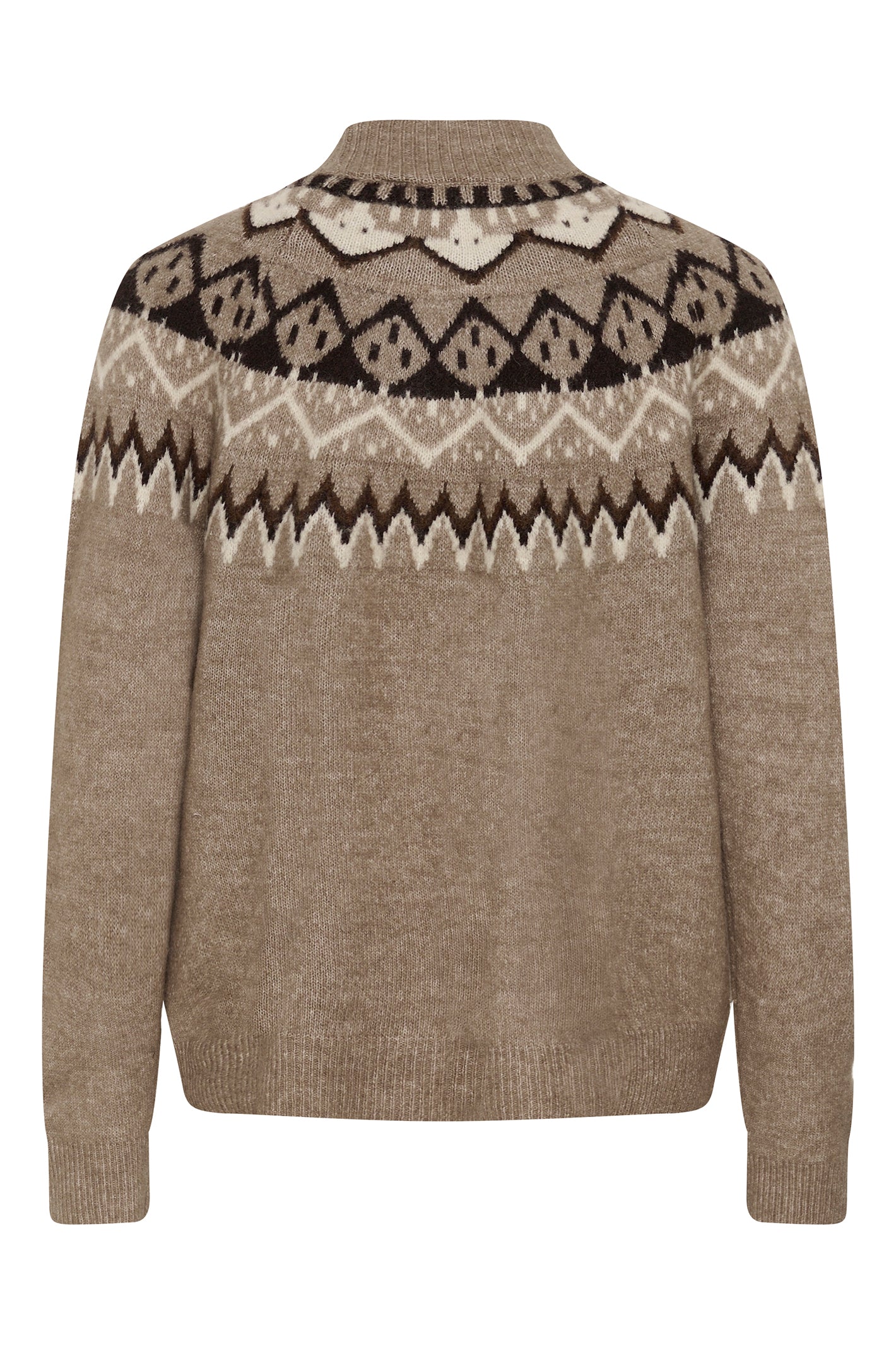 Cream CRCherrie brown lentil melange jumper at OSO Boutique