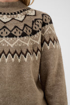 Cream CRCherrie brown lentil melange jumper at OSO Boutique