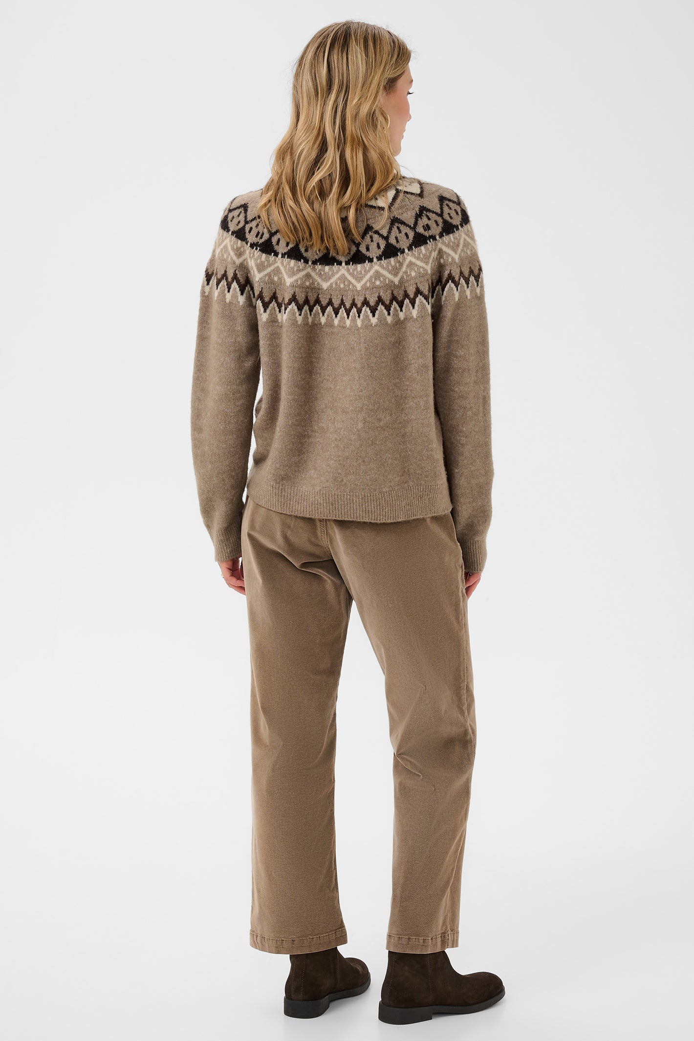 Cream CRCherrie brown lentil melange jumper at OSO Boutique