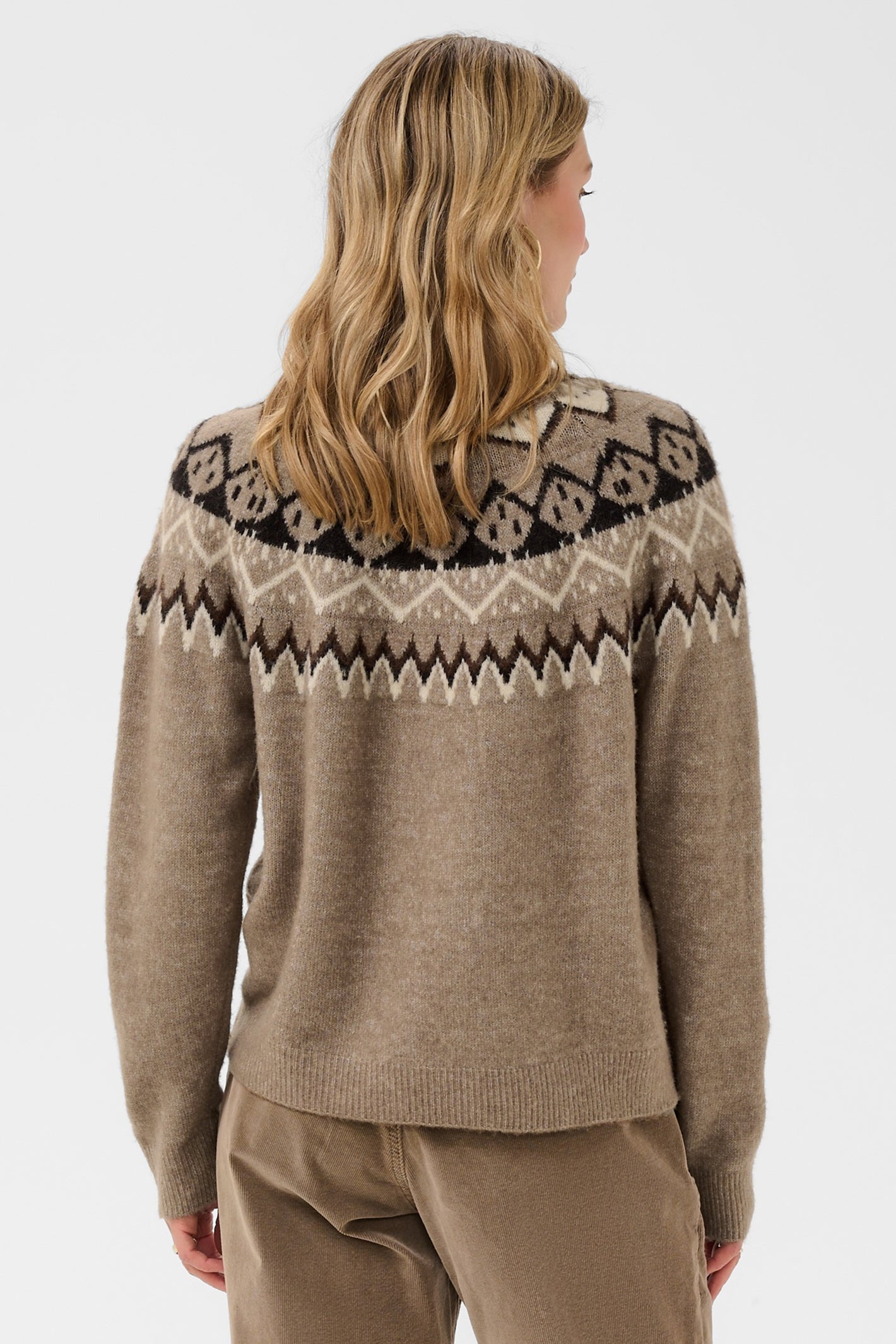 Cream CRCherrie brown lentil melange jumper at OSO Boutique