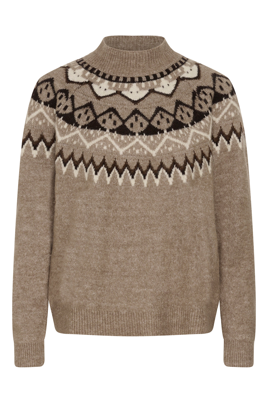 Cream CRCherrie brown lentil melange jumper at OSO Boutique