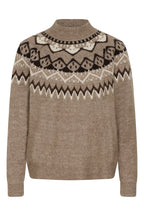 Cream CRCherrie brown lentil melange jumper at OSO Boutique