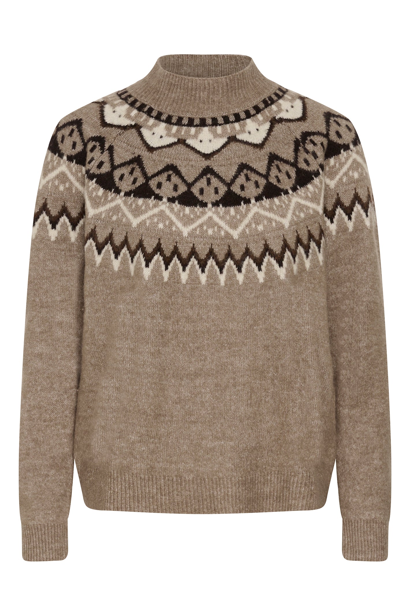 Cream CRCherrie brown lentil melange jumper at OSO Boutique