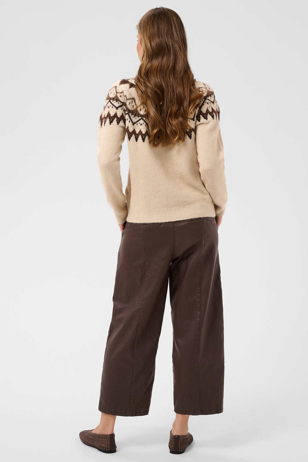 Cream CRCherrie oatmeal melange jumper at OSO Boutique