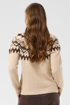Cream CRCherrie oatmeal melange jumper at OSO Boutique