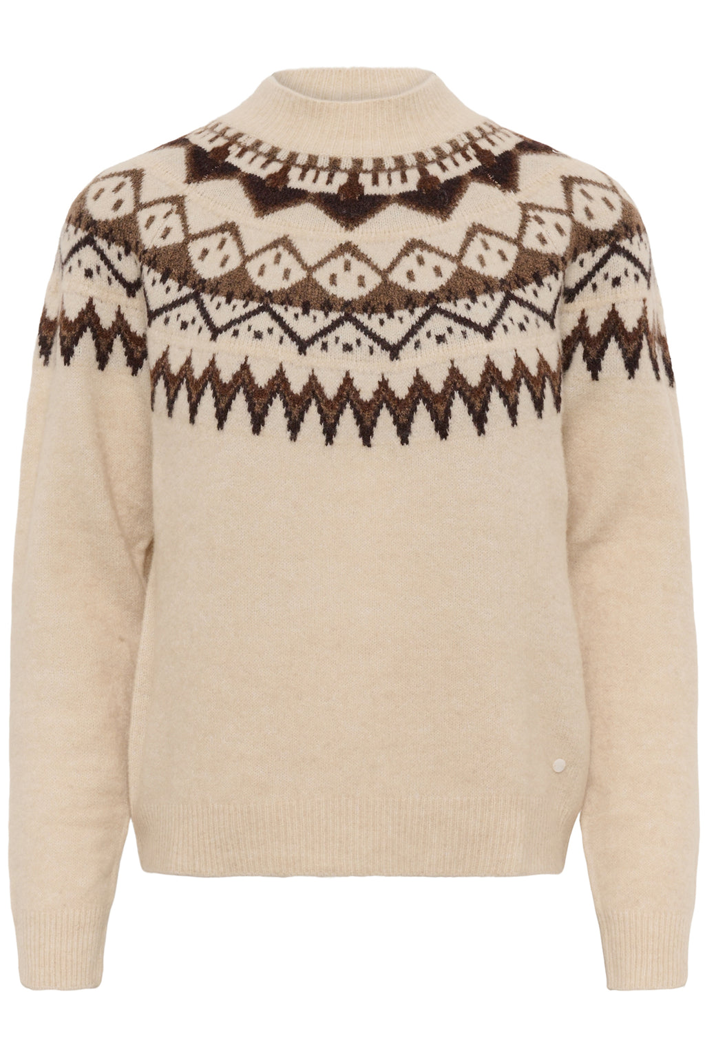 Cream CRCherrie oatmeal melange jumper at OSO Boutique