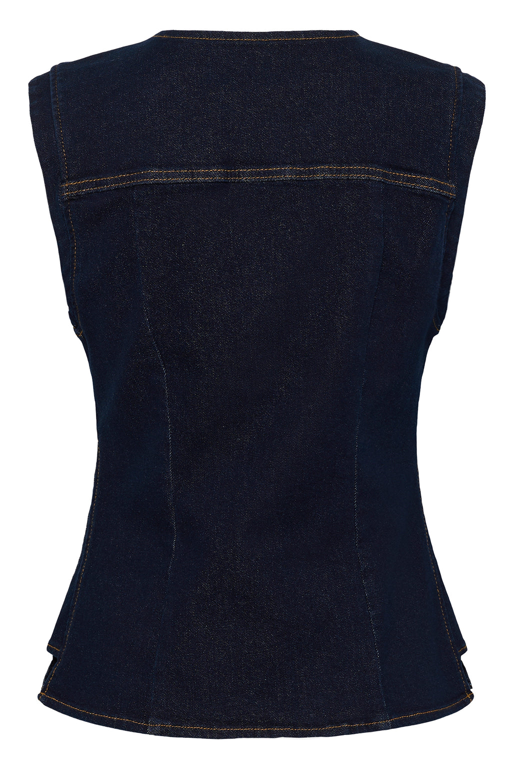 Cream CRDamy Cape Breton rinse denim waistcoat at OSO Boutique