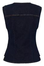 Cream CRDamy Cape Breton rinse denim waistcoat at OSO Boutique