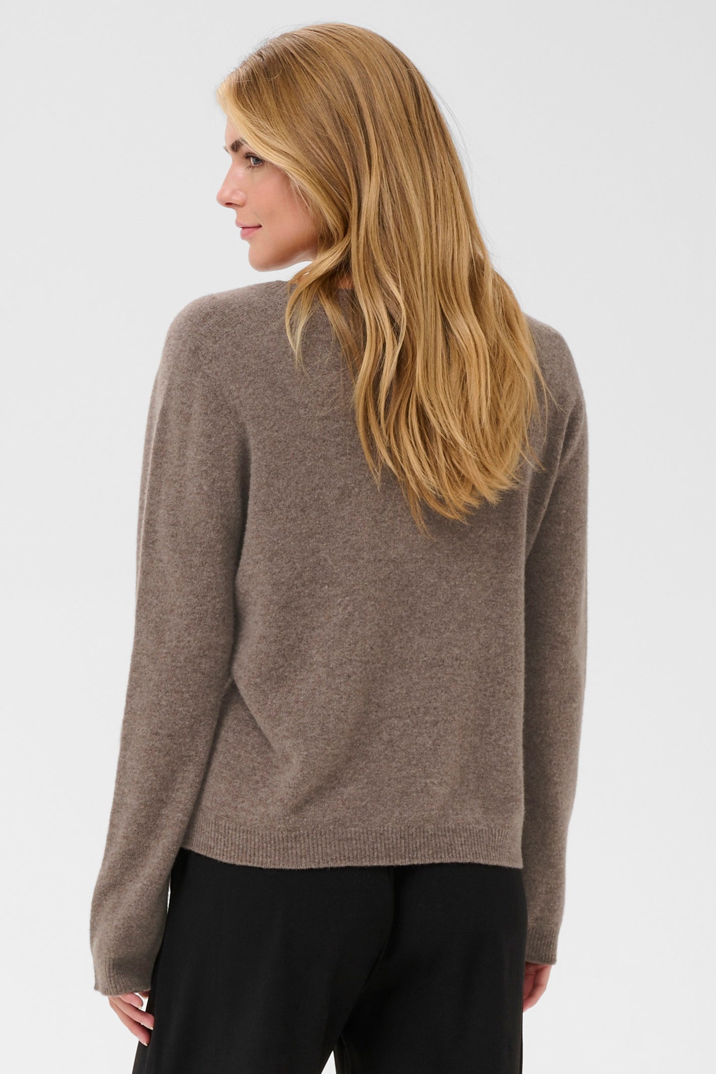 Cream CRMela java brown melange jumper at OSO Boutique