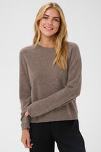 Cream CRMela java brown melange jumper at OSO Boutique