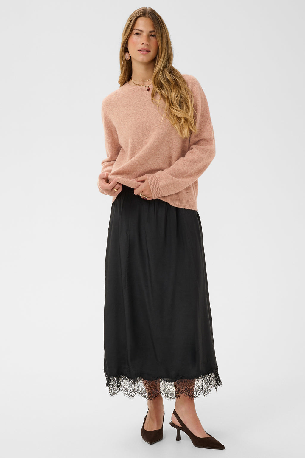 Cream CRMela mahogany rose jumper at OSO Boutique