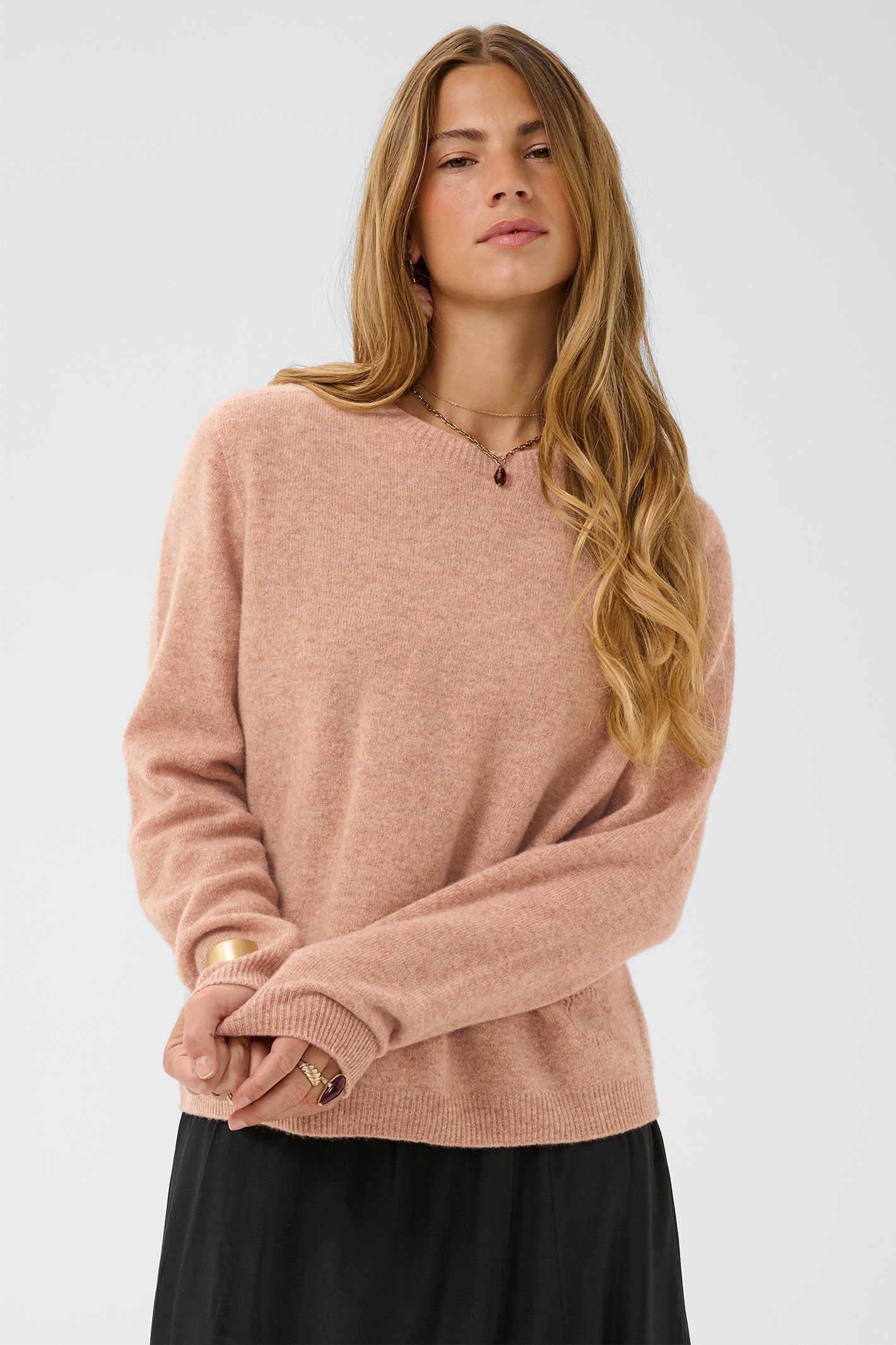 Cream CRMela mahogany rose jumper at OSO Boutique