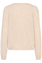 Cream CRMela oat cream melange jumper at OSO Boutique