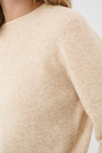 Cream CRMela oat cream melange jumper at OSO Boutique