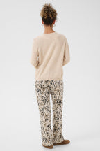 Cream CRMela oat cream melange jumper at OSO Boutique