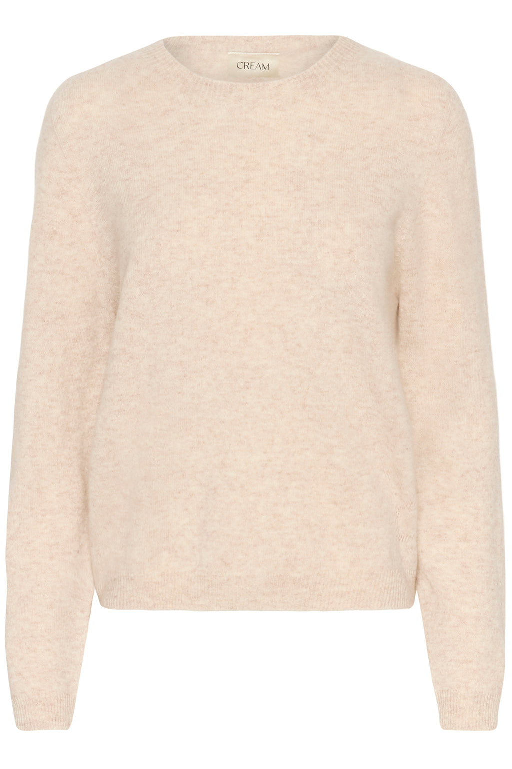 Cream CRMela oat cream melange jumper at OSO Boutique