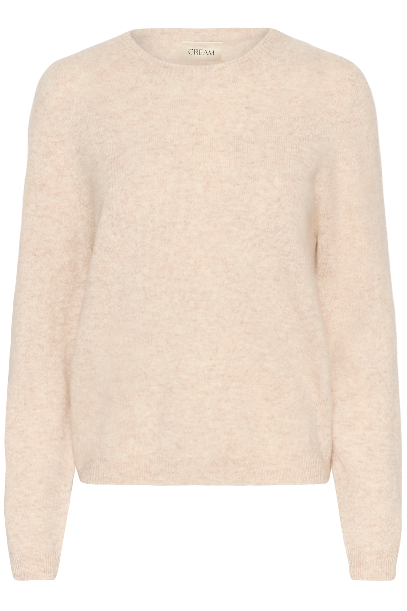 Cream CRMela oat cream melange jumper at OSO Boutique