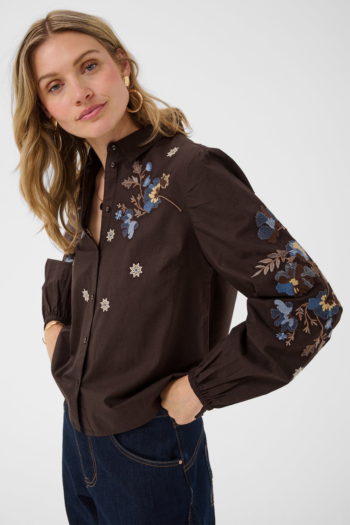 Cream CRPeona java brown shirt at OSO Boutique