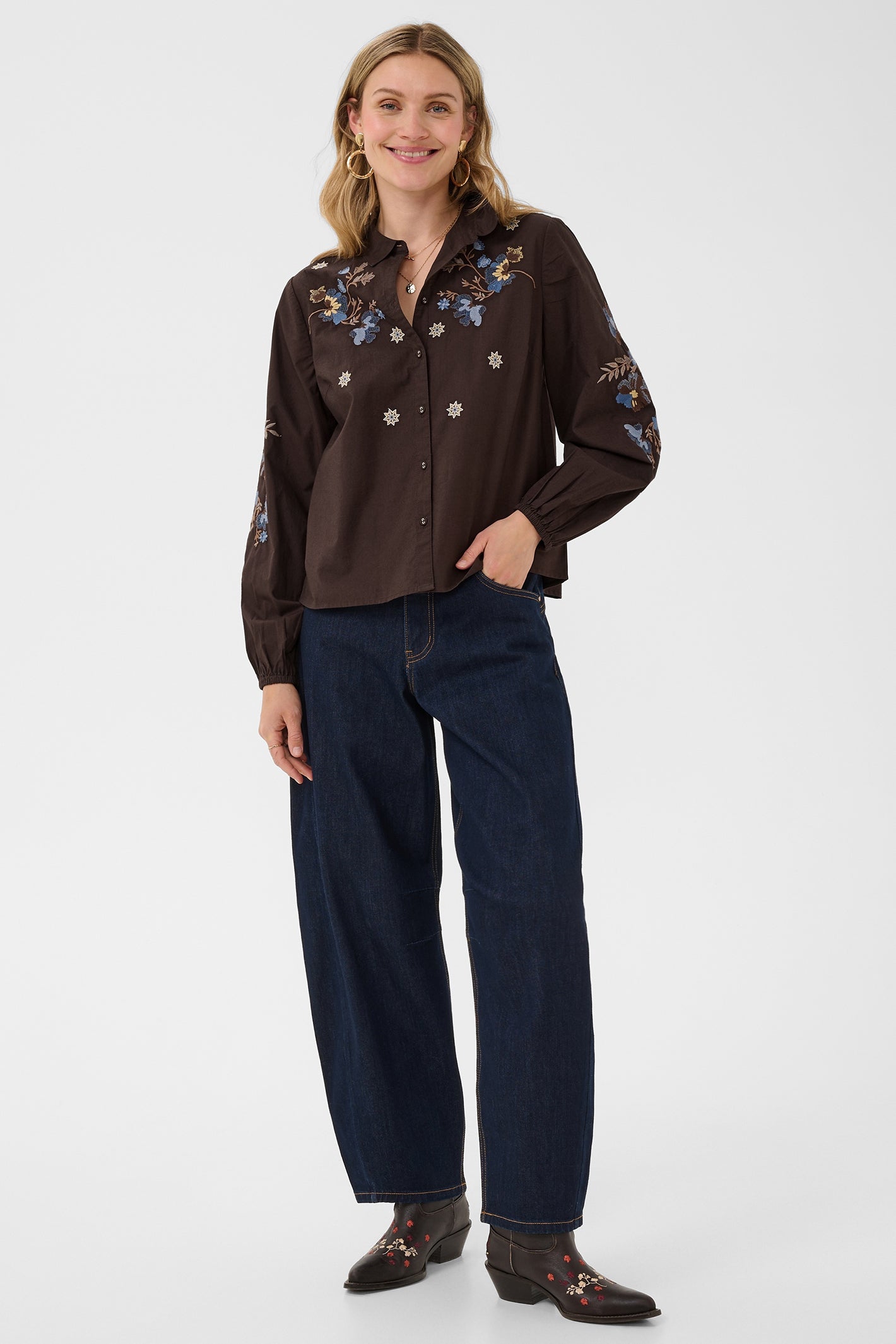 Cream CRPeona java brown shirt at OSO Boutique