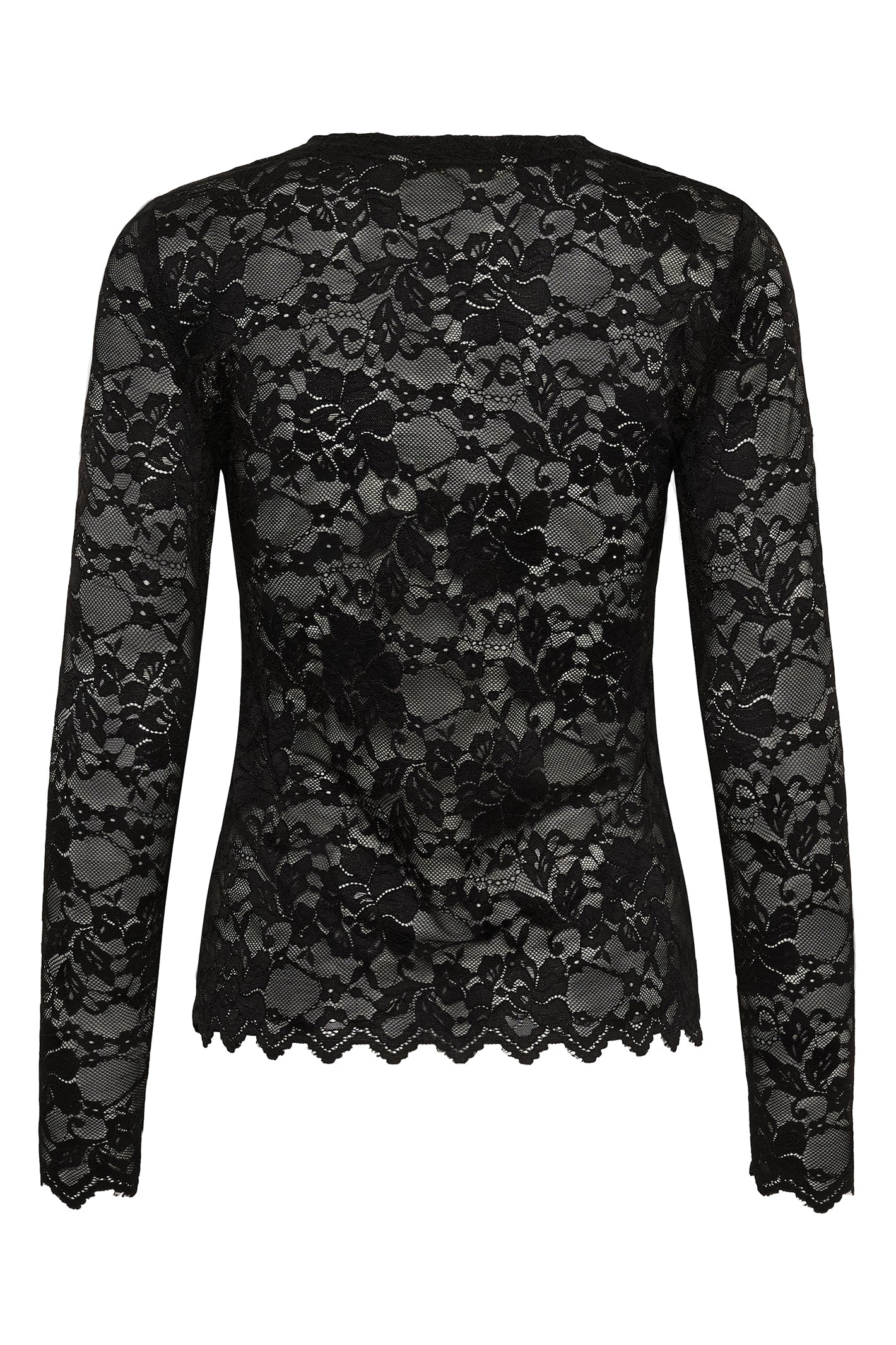 Cream CRPitia pitch black lace blouse at OSO Boutique