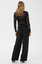 Cream CRPitia pitch black lace blouse at OSO Boutique