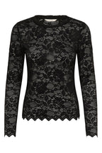 Cream CRPitia pitch black lace blouse at OSO Boutique