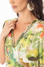Escape 10049 Cecilia Print Layers Maxi Dress