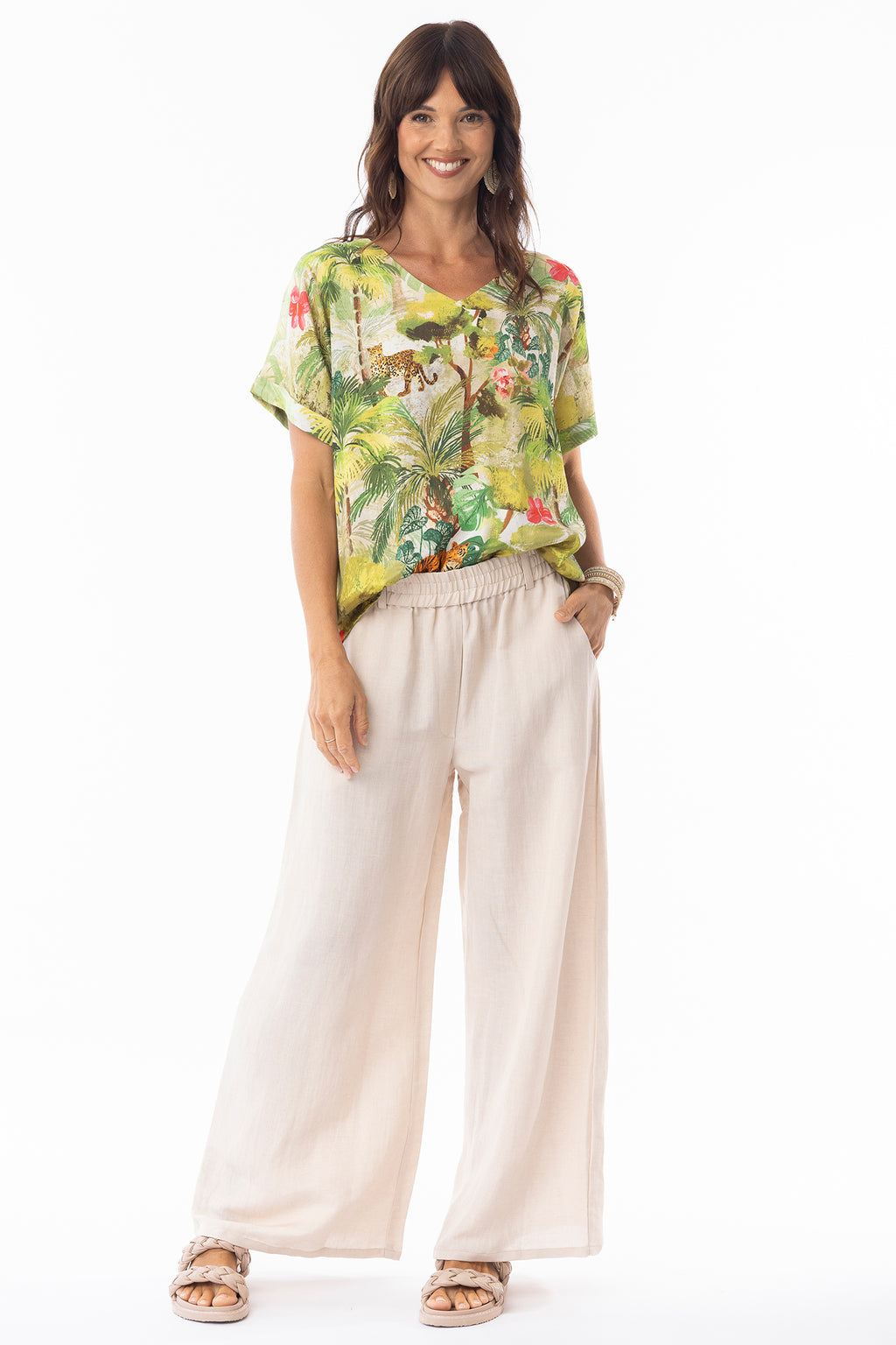 Escape 12260 Cecilia Short Sleeve Print Top