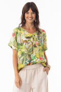 Escape 12260 Cecilia Short Sleeve Print Top