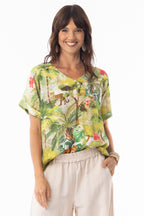Escape 12260 Cecilia Short Sleeve Print Top