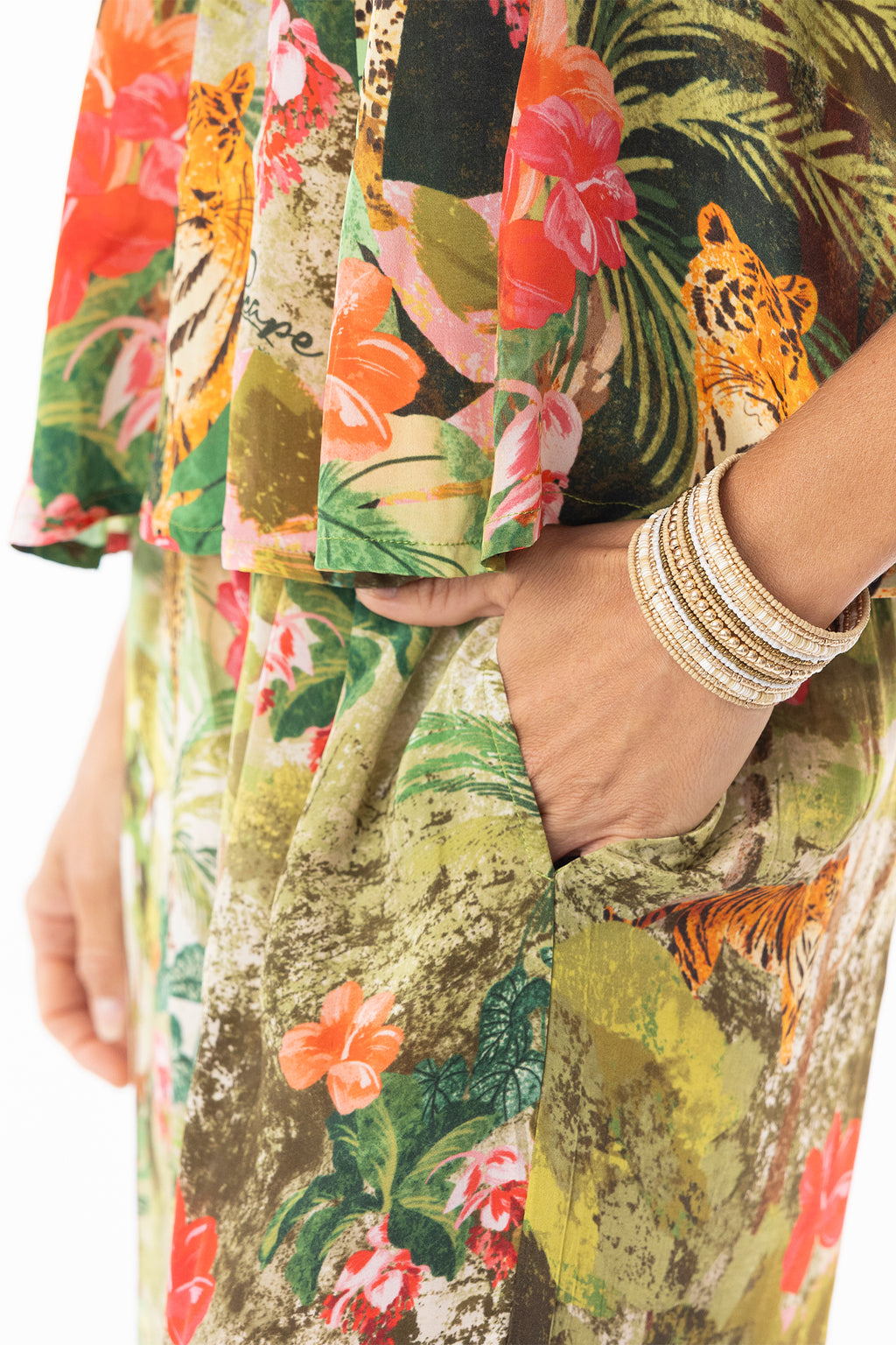 Escape 16003 Cecilia Print Wide Leg Trousers