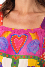 Escape 30127 Briana Strappy Tropical Print Dress