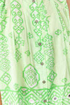 Escape 42162 Carla Green Ikat Print Camisole Top