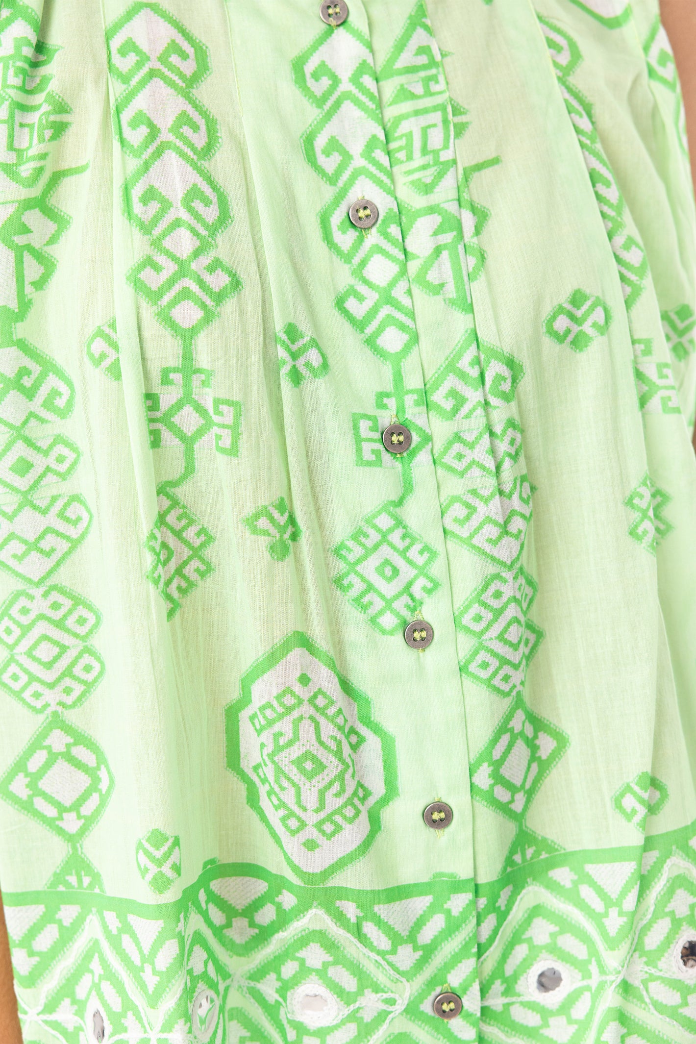 Escape 42162 Carla Green Ikat Print Camisole Top
