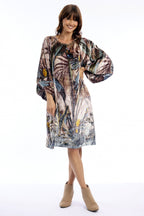 Escape Almasa Multicolour Print Shift Dress 31069, front view