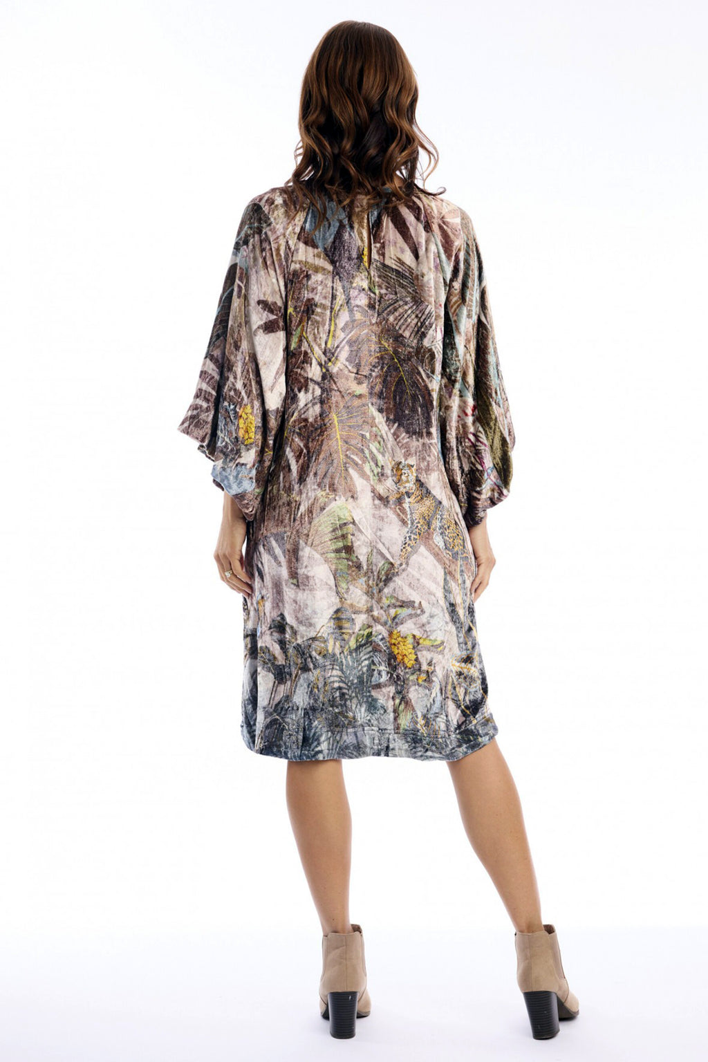 Escape Almasa Multicolour Print Shift Dress 31069, back view
