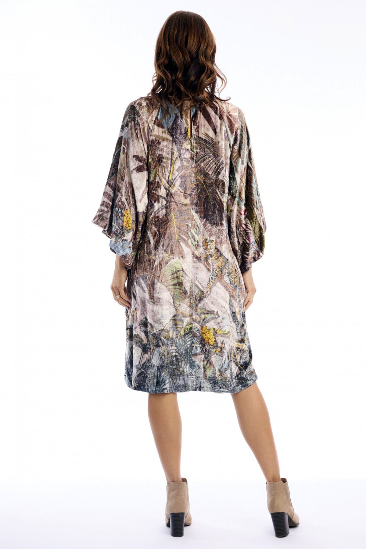 Escape Almasa Multicolour Print Shift Dress 31069, back view