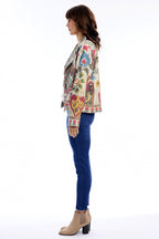 Escape Chateau Eza Multicolour Print Jacket 32502, side view