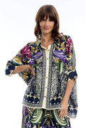 Escape Tenerife Multicolour Print Oversized Shirt 42213, front view