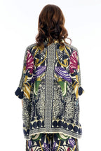 Escape Tenerife Multicolour Print Oversized Shirt 42213, back view